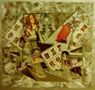 Collages intitulée "MRVICA- Mrvić" par Natasa Marinkovic, Œuvre d'art originale