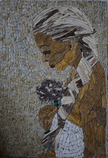 Sculpture intitulée "fille 1" par Natasha, Œuvre d'art originale, Mosaïque