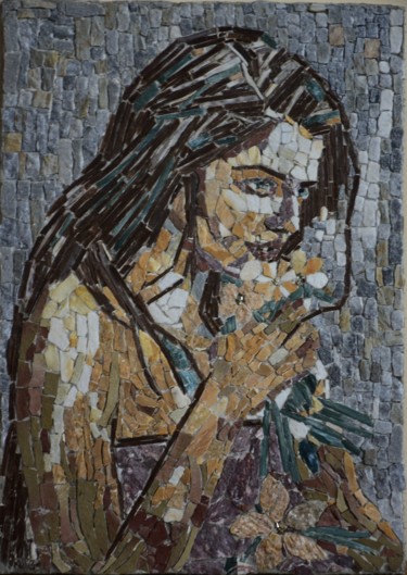 Sculpture intitulée "fille 2" par Natasha, Œuvre d'art originale, Mosaïque