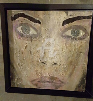 Painting titled "CLOSE FACE" by Natash By Ns, Original Artwork, Acrylic