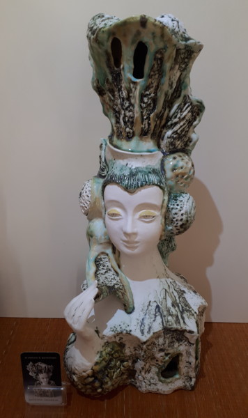 Sculpture titled "AquaLady" by Natasha Dikareva, Original Artwork, Ceramics