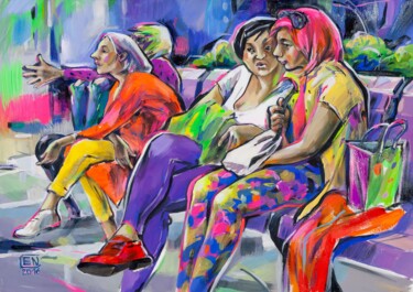 Talk Drawing titled "Talk" by Natasha Ermolaeva, Original Art, Gouache