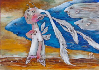 Go Ahead Drawing titled "Go Ahead" by Natasha Ermolaeva, Original Art, Watercolor
