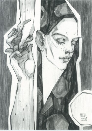 Drawing titled "Hands" by Natasha Ermolaeva, Original Artwork, Graphite