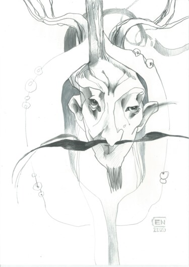 Dibujo titulada "Myocardium" por Natasha Ermolaeva, Obra de arte original, Grafito