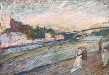 Dessin intitulée "The wedding" par Natasha Kiryushkina, Œuvre d'art originale, Pastel