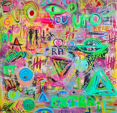 Malerei mit dem Titel "Tell US" von Natasha Kochart, Original-Kunstwerk, Pastell