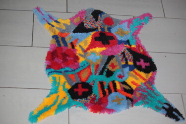 Textielkunst getiteld "Carpet Color Cow.Pa…" door Natasha Korets, Origineel Kunstwerk, Textielvezel