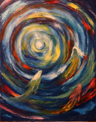 Pintura titulada "Путь в вечность" por Natalya Kostomarova, Obra de arte original, Oleo Montado en Bastidor de camilla de ma…