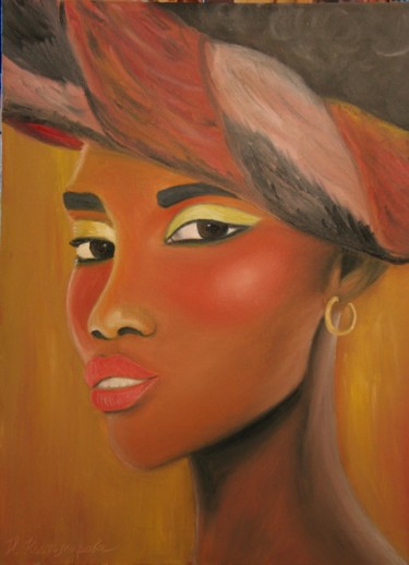 绘画 标题为“Аfrican girl” 由Natalya Kostomarova, 原创艺术品, 油