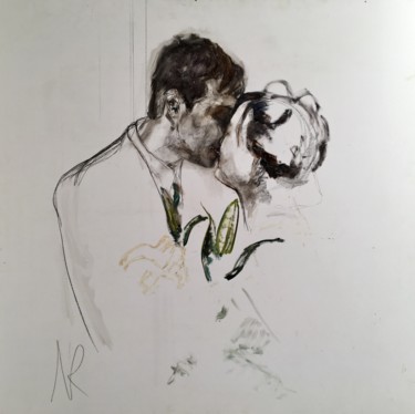 Malarstwo zatytułowany „черно-белый поцелуй” autorstwa Natalia Rosenbaum, Oryginalna praca