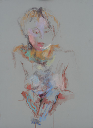 Pittura intitolato "люба" da Natalia Rosenbaum, Opera d'arte originale, Pastello