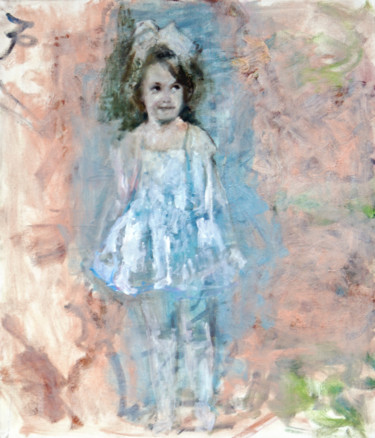 Картина под названием "девочка" - Natalia Rosenbaum, Подлинное произведение искусства, Масло