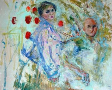 Painting titled "семья" by Natalia Rosenbaum, Original Artwork