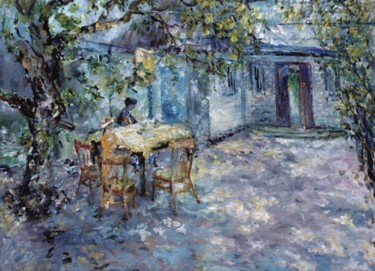 Painting titled "Большие хутора" by Natalia Rosenbaum, Original Artwork