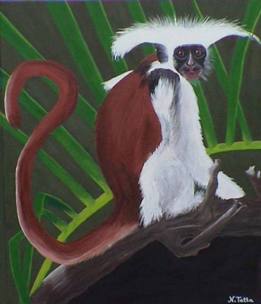 Painting titled "Monkey" by Natasha Tatta, Original Artwork