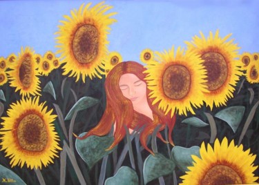 Painting titled "Sunflower dream" by Natasha Tatta, Original Artwork