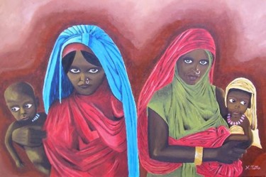 Painting titled "Women  of  Beni  Am…" by Natasha Tatta, Original Artwork