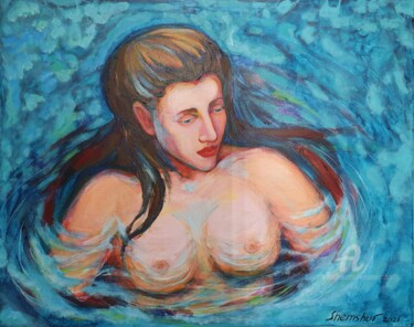 Картина под названием "Woman's beauty conc…" - Nata Shemshur, Подлинное произведение искусства, Акрил Установлен на Деревянн…
