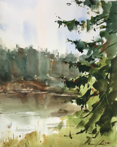 Depth of Karelia Painting titled "Depth of Karelia" by Natalia Chebotareva, Original Art, Watercolor