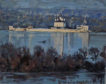 Painting titled "Monastery in Russia" by Shtainfeld-Borovkov Nataly, Original Artwork, Oil