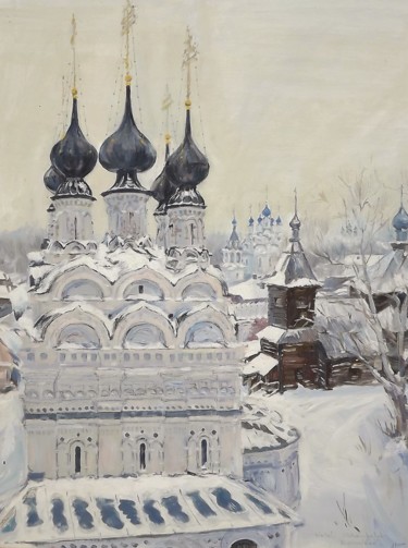 Painting titled "Monastery Murom" by Shtainfeld-Borovkov Nataly, Original Artwork, Oil