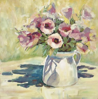 Painting titled "Flowers" by Shtainfeld-Borovkov Nataly, Original Artwork, Oil
