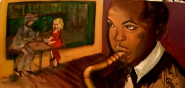 Peinture intitulée "Jazz" par Cajani, Œuvre d'art originale, Acrylique Monté sur Carton