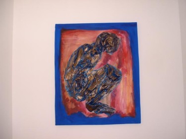 Peinture intitulée "femme acroupie" par Natcher, Œuvre d'art originale