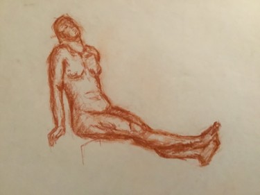 Zeichnungen mit dem Titel "Femme nue" von Nathalie De Courrèges, Original-Kunstwerk, Andere
