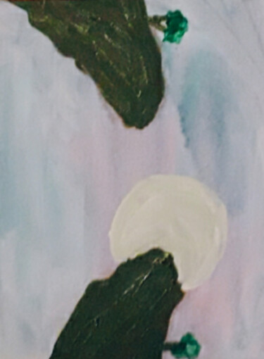 Peinture intitulée "Pleine Lune" par Nate, Œuvre d'art originale, Acrylique