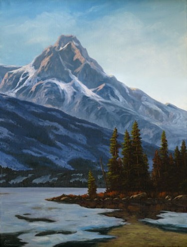 Painting titled "Teton Winter" by Nathan Gagner, Original Artwork