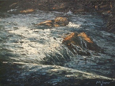 Painting titled "Running Rapids" by Nathan Gagner, Original Artwork