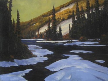 Painting titled "Winter Thaw" by Nathan Gagner, Original Artwork