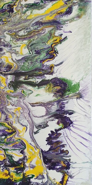 Malarstwo zatytułowany „GREEN” autorstwa Natha, Oryginalna praca, Akryl Zamontowany na Drewniana rama noszy