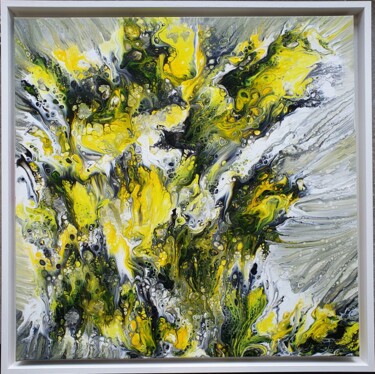 Painting titled "MIMOSA" by Natha, Original Artwork, Acrylic Mounted on Wood Stretcher frame