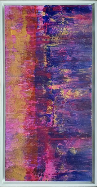 Painting titled "ULTRAVIOLET" by Natha, Original Artwork, Acrylic Mounted on Wood Stretcher frame