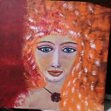 Peinture intitulée "Rousse" par Nathalie Absire, Œuvre d'art originale, Acrylique