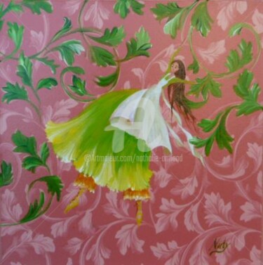 Painting titled "jane" by Nathalie Armand, Original Artwork, Oil