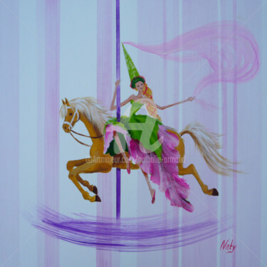 Peinture intitulée "Le cirque" par Nathalie Armand, Œuvre d'art originale, Huile