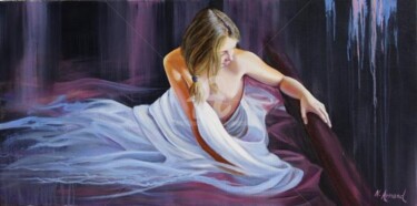 Malerei mit dem Titel "Bain de lumière" von Nathalie Armand, Original-Kunstwerk, Öl