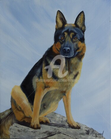 Painting titled "Patch" by Nathalie Armand, Original Artwork, Oil