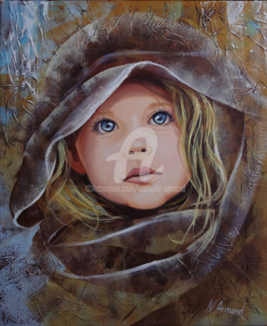 Peinture intitulée "fillette.jpg" par Nathalie Armand, Œuvre d'art originale, Huile