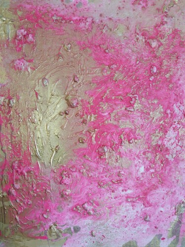 Peinture intitulée "Rose en folie" par Nathalie Barbes, Œuvre d'art originale, Acrylique