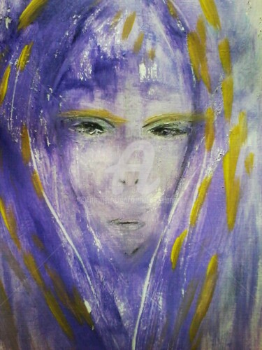 Painting titled "UN PERE." by Nathalie Bellanger, Original Artwork, Acrylic