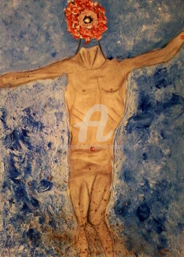 Peinture intitulée "CHRIST UNIVERSEL." par Nathalie Bellanger, Œuvre d'art originale, Acrylique