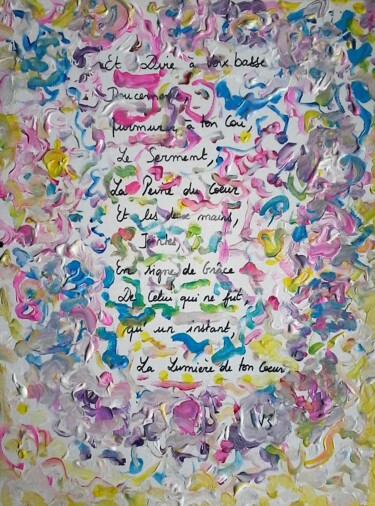 Peinture intitulée "LA PEINE DU COEUR." par Nathalie Bellanger, Œuvre d'art originale, Acrylique