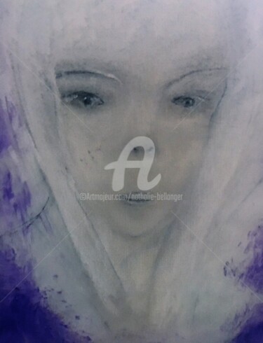 Painting titled "L 'ANGE DE L'ETERNE…" by Nathalie Bellanger, Original Artwork, Acrylic