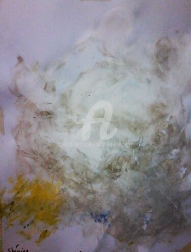 Peinture intitulée "LA TERRE. ( SHERINE)" par Nathalie Bellanger, Œuvre d'art originale, Argile