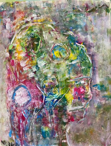 Painting titled "CORPS ET AME, SHERI…" by Nathalie Bellanger, Original Artwork, Acrylic